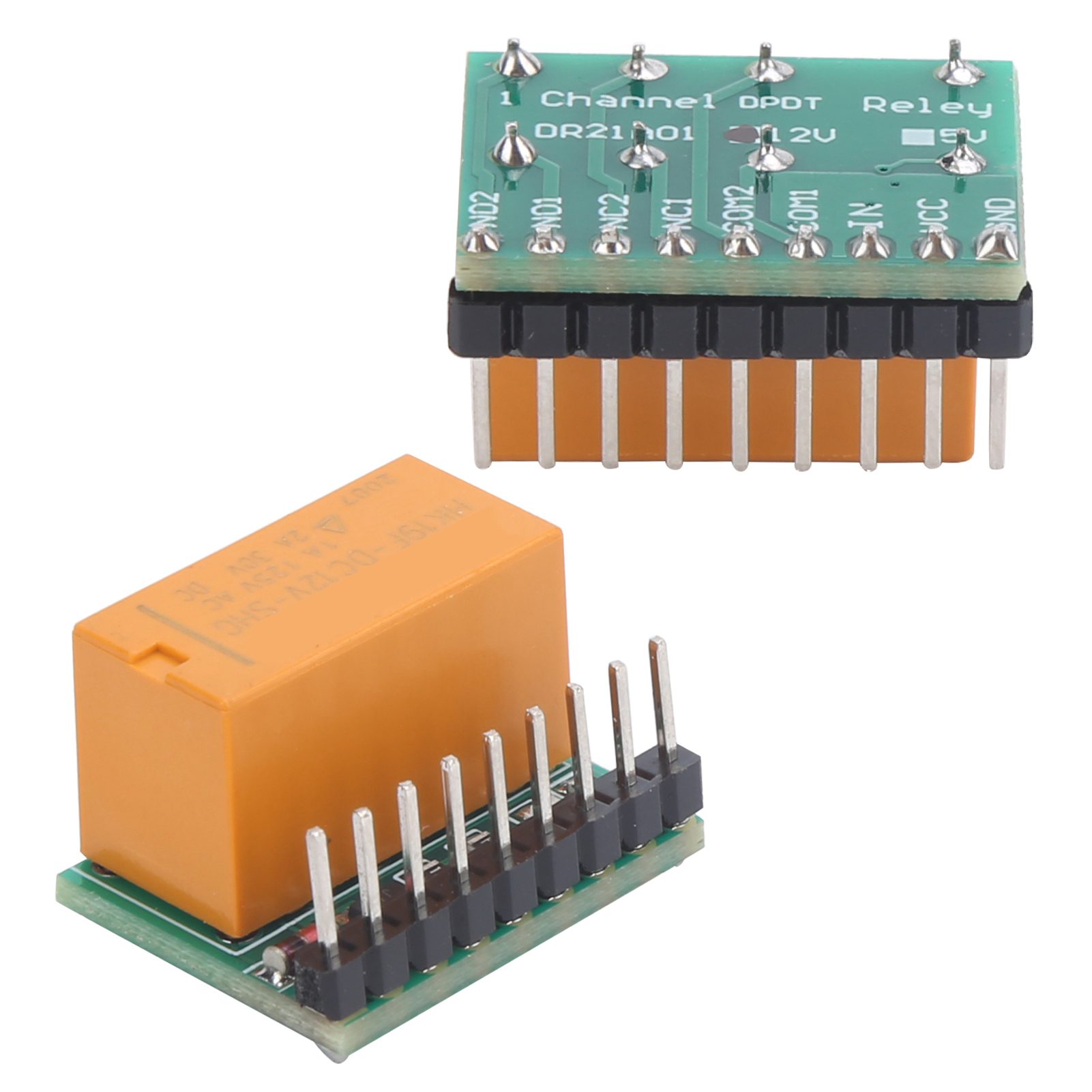 Double‑Pole Double‑Throw Relay Module DPDT Ultra-Small Automatically 5V 12V Hot. 