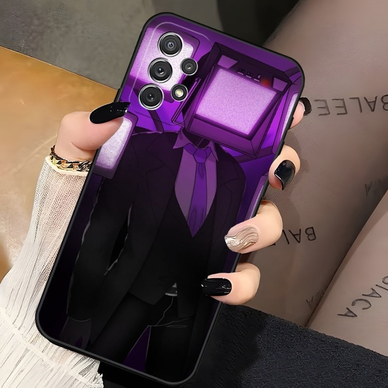 Cartoon Skibidi Toilet Mobile Cell Phone Case For Samsung Galaxy A13 A02 A52 A22 A53 A73 A71 A54 A34 Back Cover. 