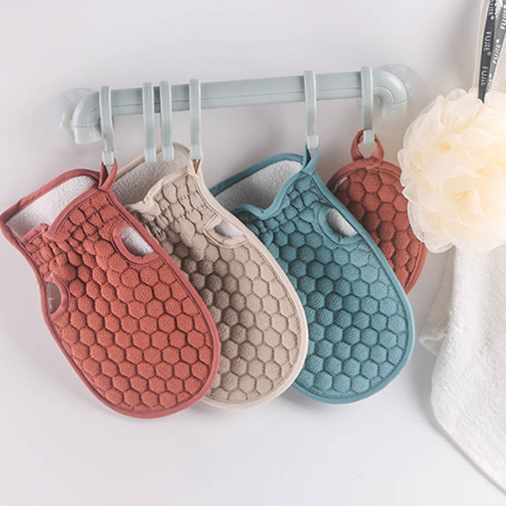 【VisioN Shop】Bath Honeycomb Soft Brush Double-sided Scrub Body Free Cuozao Towel Scrubber Exfoliating Back Tool. 