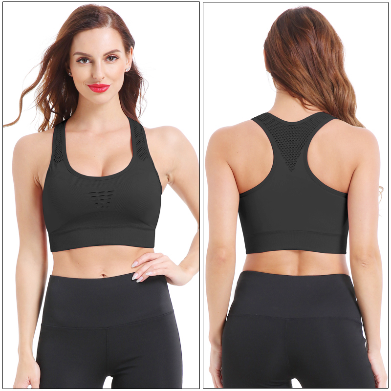 Top Athletic Running Sports Bra Yoga Brassiere Workout Gym Fitness Women Seamless High Impact Padded Underwear Vest Tanks