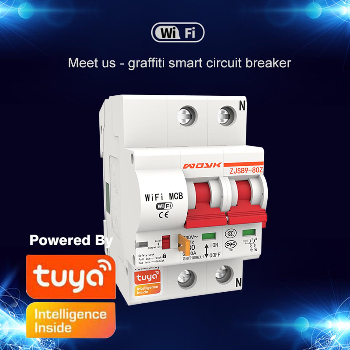 Smart WIFI Circuit Breaker Smart Home Tuya Wireless Remote Control Support Google Home hot sell