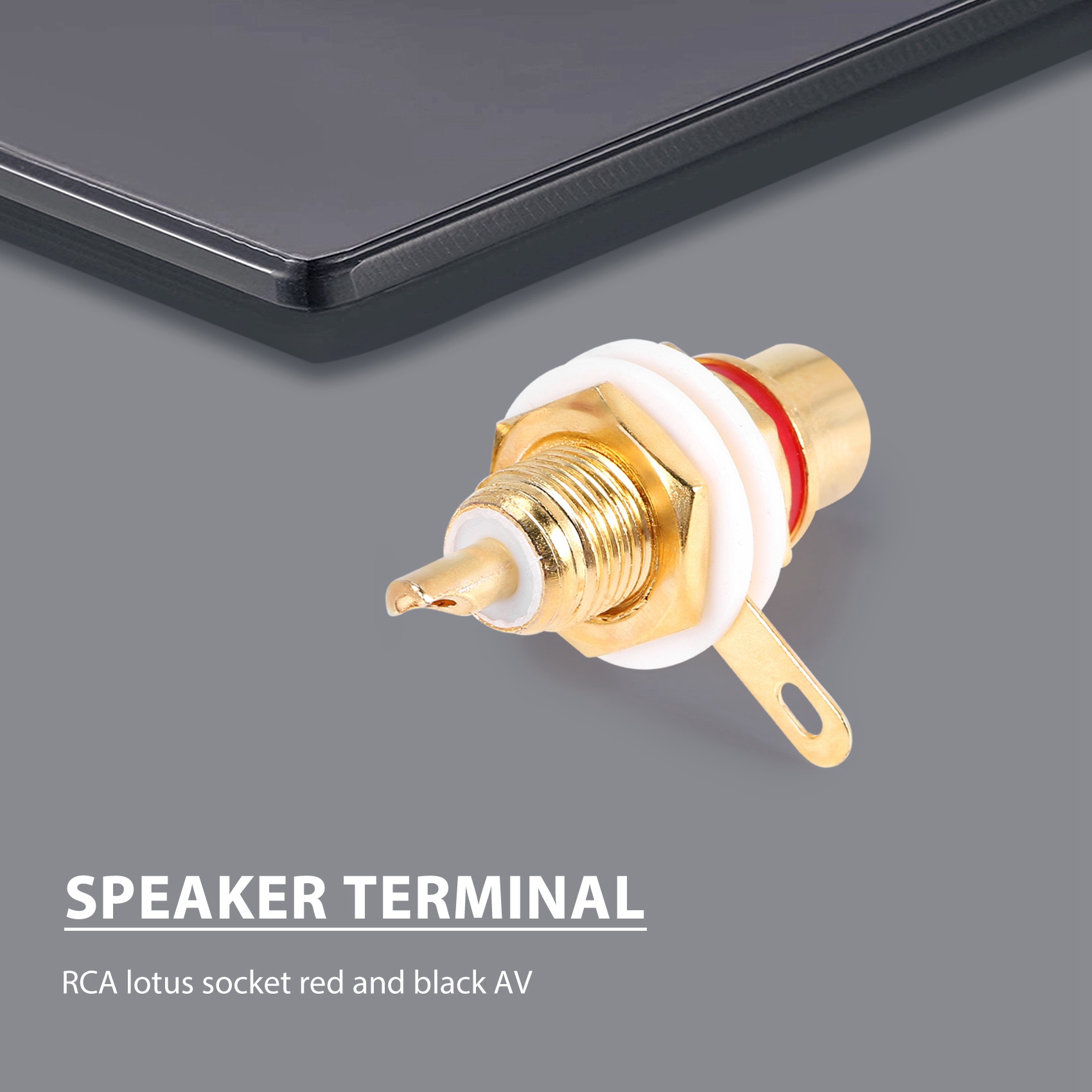 20Pcs Gold Plated RCA Terminal Jack Plug Female Socket Chassis Panel Connector for Amplifier Speaker