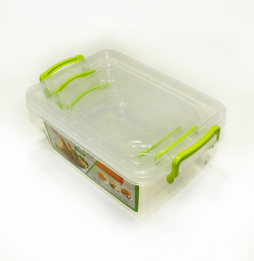Plastic Food Storage Container Box With Lids - 3pes Set. 