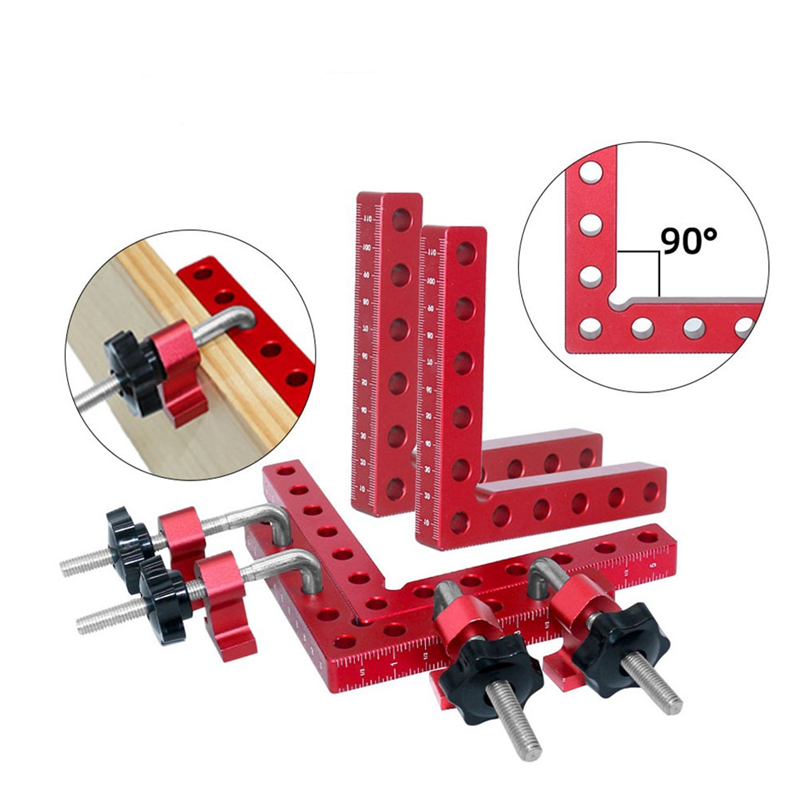 3 Pieces of 120Mm Woodworking Right-Angle Fixture Set Right-Angle Fixing Clamp L-Shaped Auxiliary Fixture. 
