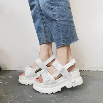 white platform shoes sandals