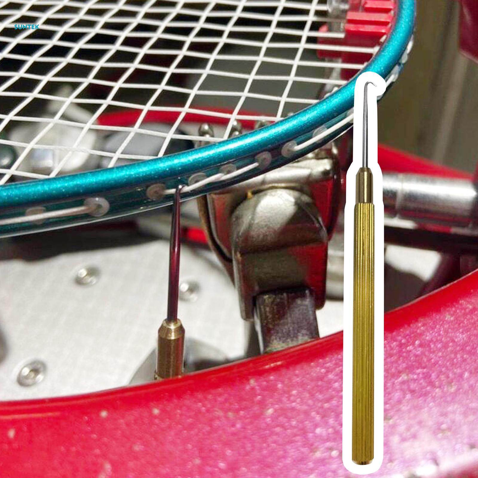 Tennis Racket Stringing Tool, Pull Hook Strong Easy to Use Threading Hook Non Racket String. 