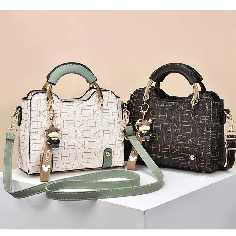 Shaping Bag 2024 New Fashion Korean Style Fashionable Simple Generous Handheld Women's Bag Printed Letter Shoulder Messenger Bag. 