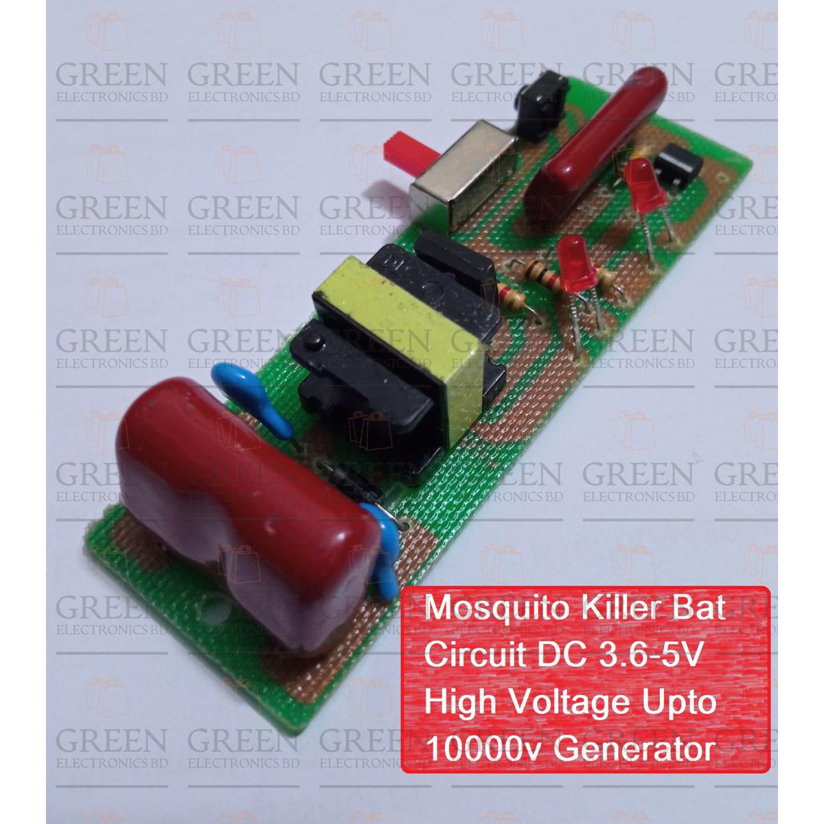 Mosquito Killer Rechargeable Bat Circuit P.C.B DC 3.6-5V High Voltage Generator 5000-10000V For DIY Project Mosquito Racket Bat