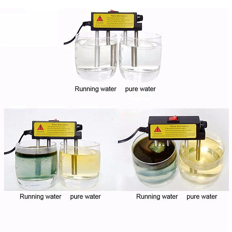 2X Water Electrolyser Test Electrolysis Device Water Tools Water Impurities Monitor Water Quality Tester EU Plug. 
