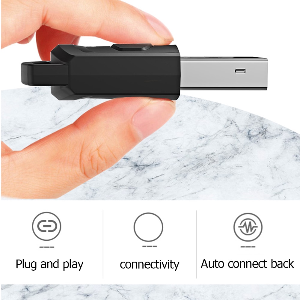 Bluetooth 5.0 Wireless Headphone Adapter for PS5 PS4 Game Console PC Headset Audio Receiver Transmitter. 