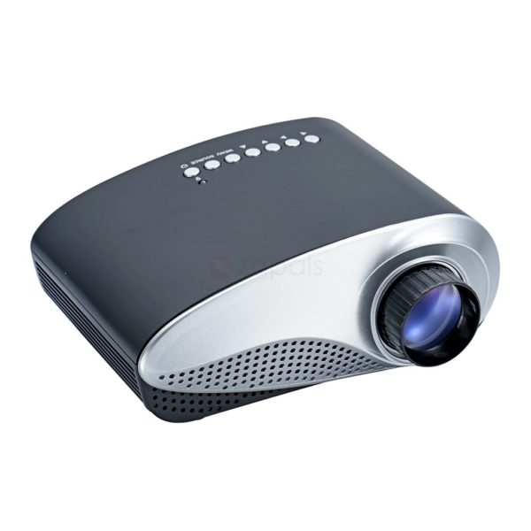 RD802 Projector Mini LED Projector HD Projector Portable Black. 