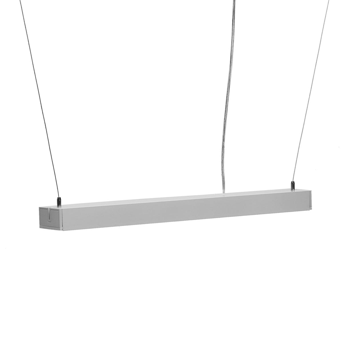 Smuxi Office LED Furniture Light Modern Linear Pendant Lamp Hanging Bar Droplight For Conference Room Study Home Decor Pure White - White shell white light. 