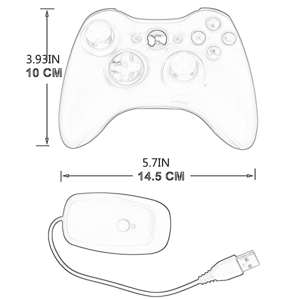 Xbox 360 controller clearance dimensions