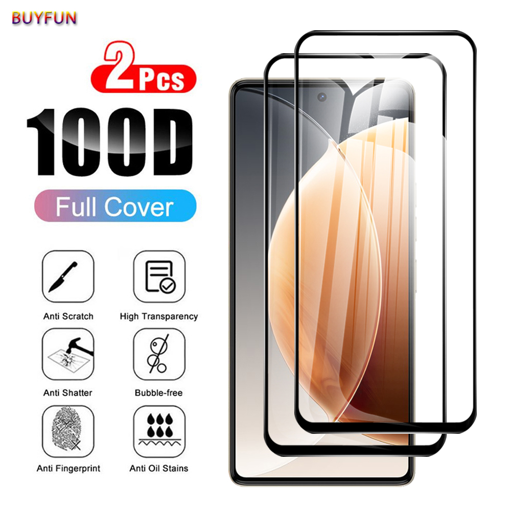 For Tecno Camon 30 4G 2Pcs Full Cover Tempered Glass With Black Edge For Tecno Camon30 4G Screen Protector Film Drop Proof