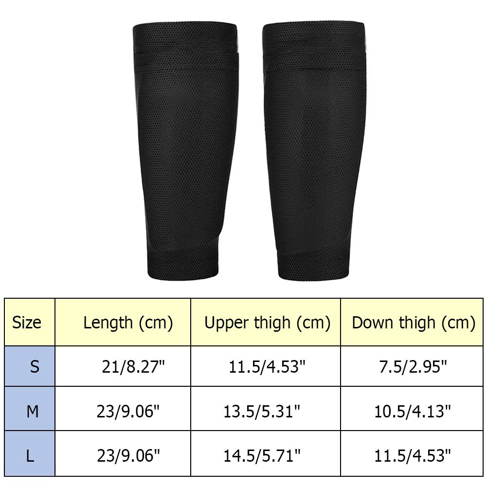 1 Pair Soccer Protective Socks Shin Pads Supporting Shin Guard with Pocket. 