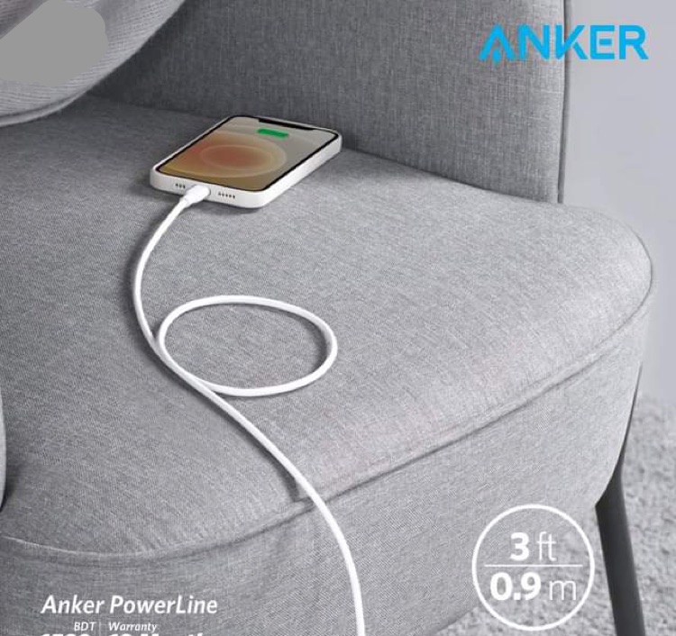 Anker 310 USB-C to Lightning Cable (3ft) Compatible with iPhone, iPad, and iPod. 