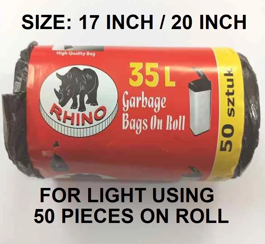 High Quality - Roll 50 pc 35 liter garbage bag - Easy to Use And Maintain - Refine and Excellent - Reliable and Durable. 
