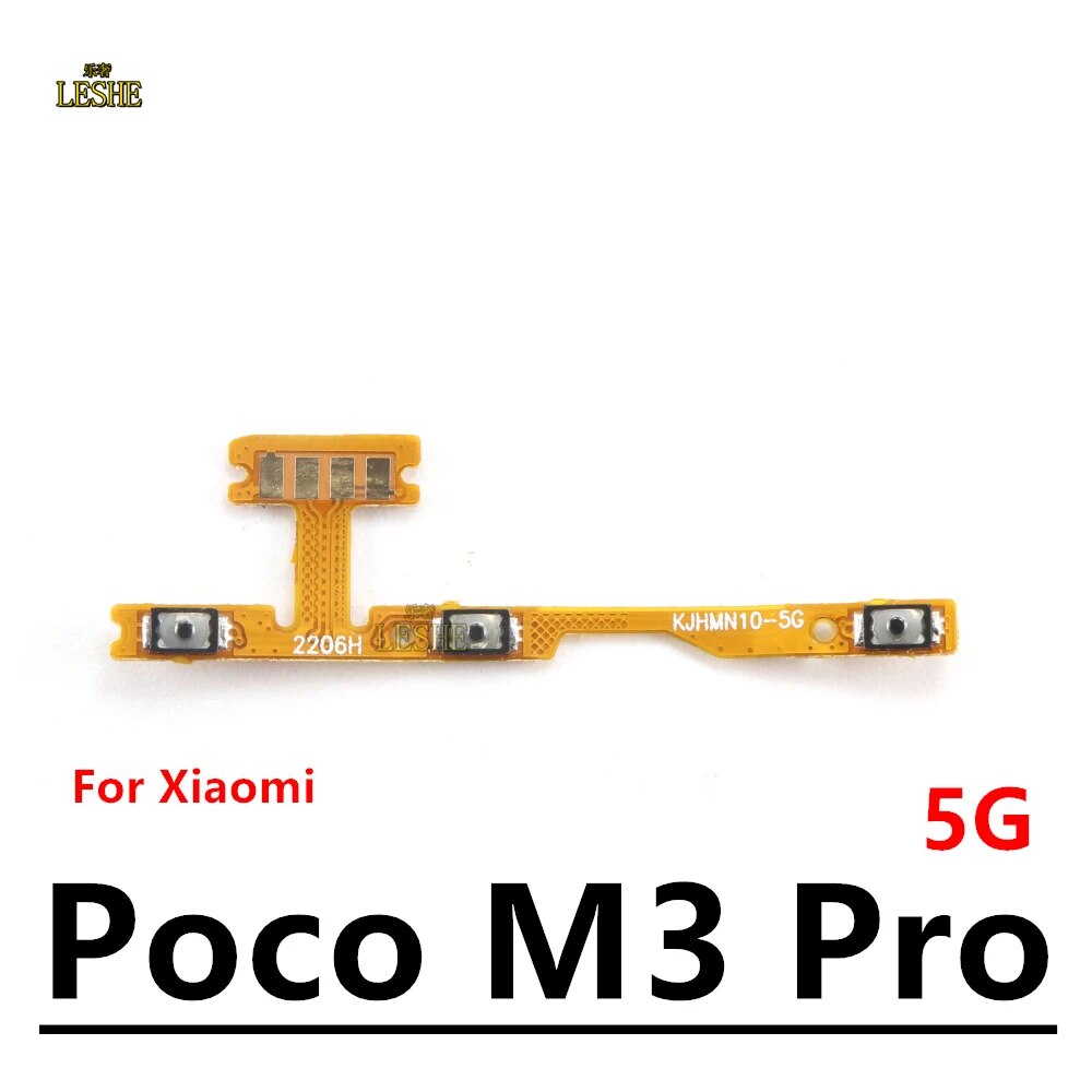 Power Key Volume Side Button Flex Cable For Xiaomi Xiaomi Poco F1 F2 F3 X2 X3 NFC GT Poco M2 M3 Reloaded Pro 5G Replacement. 