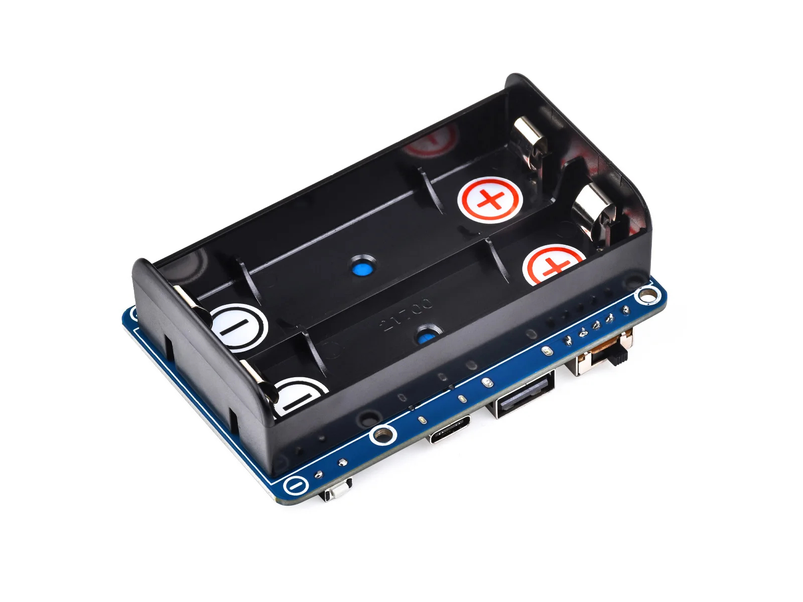 Waveshare UPS HAT (D) for Raspberry Pi, Supports 21700 Li battery (NOT included), 5V Uninterruptible Power Supply, Pogo Pins. 