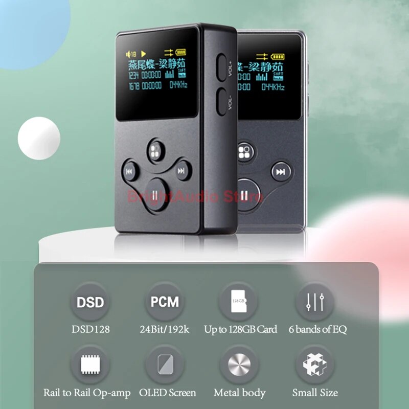 Xduoo X2S Hi-Res Lossless Mini Portable Music MP3 Player DSD APE FLAC WAV AIFF WIMA AAC DSD128 PCM 24Bit/192K dunu. 