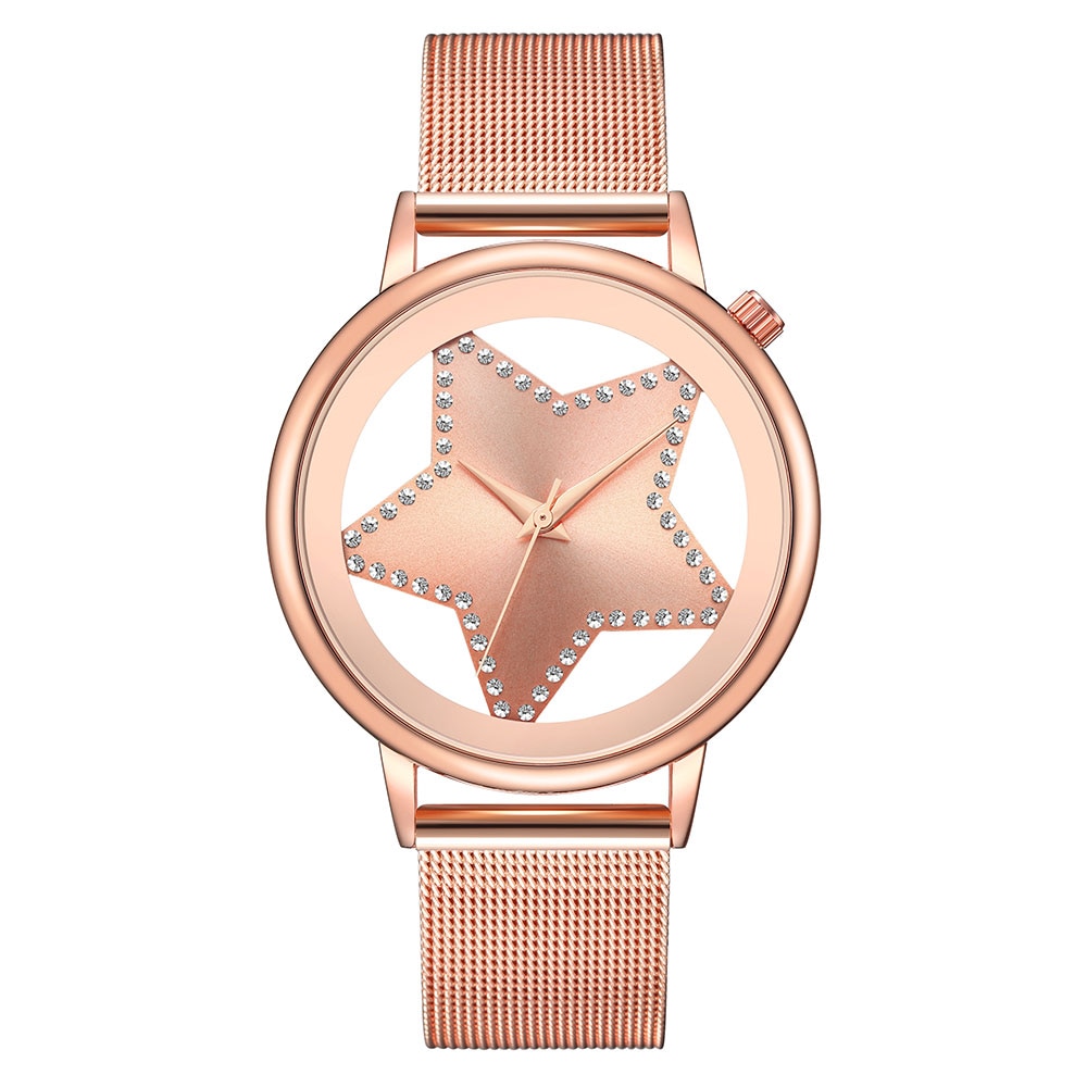 【VisioN Shop】GEEKTHINK Luxury Quartz Watch Women Fashion steel star Analog round Relogio Relojes Mujer Wrist watch. 