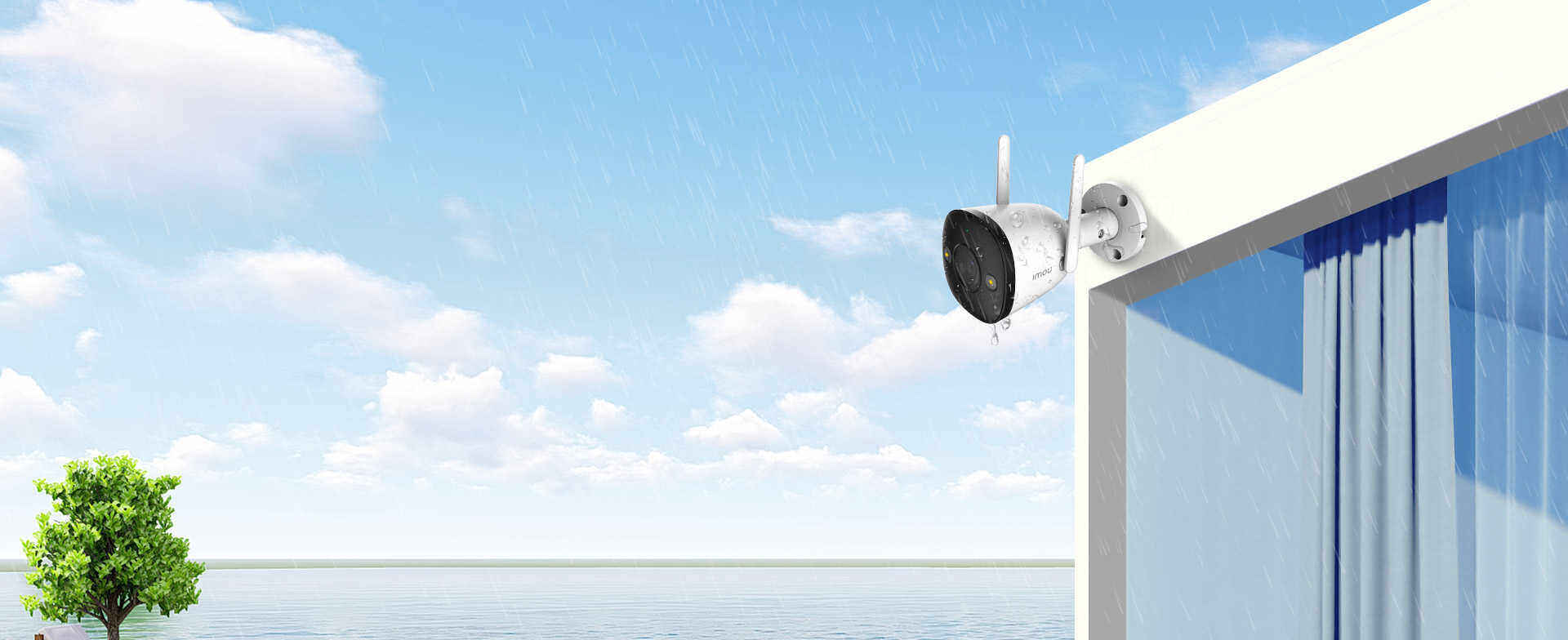 Dahua imou 2E  IPC-F22FP Smart color night,Dual Antena  2MP Outdoor Wi-Fi Camera Waterproof. 