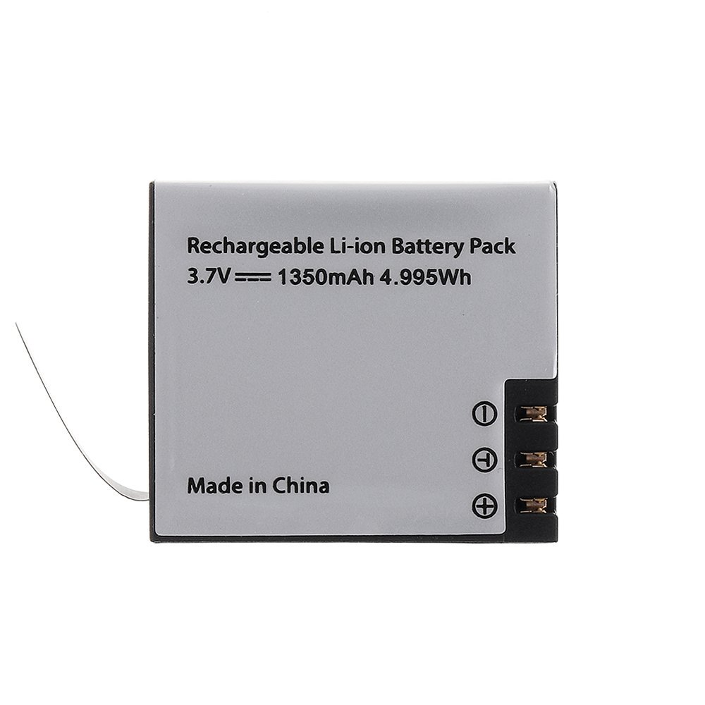 TUYU 2pcs/set 3.7V 1350mAh SJ4000 SJ5000 SJ6000 h9 H8r H3r C30 F68 Battery for SJCAM Action Camera with Battery Charger Dock. 