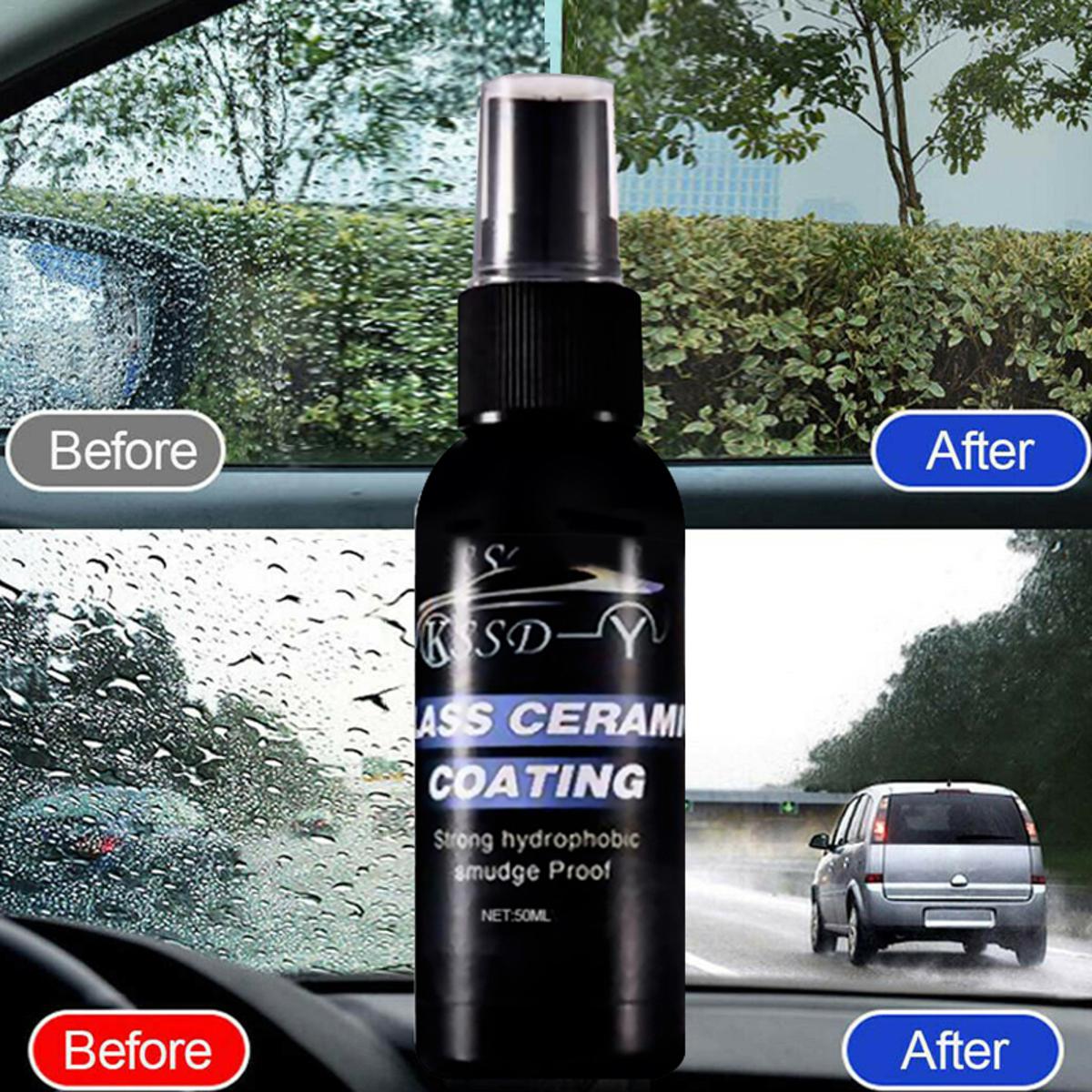 50ml Automobile Windshield Water Repellent Car Coating Windows Waterproof Rainproof Nano Hydrophobic Coating Clean the surface