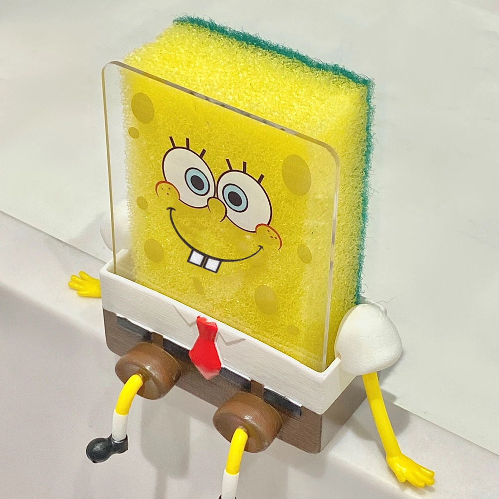 Skymountain Sponge Container Three-dimensional Space Saving SpongeBob Sponge Holder. 