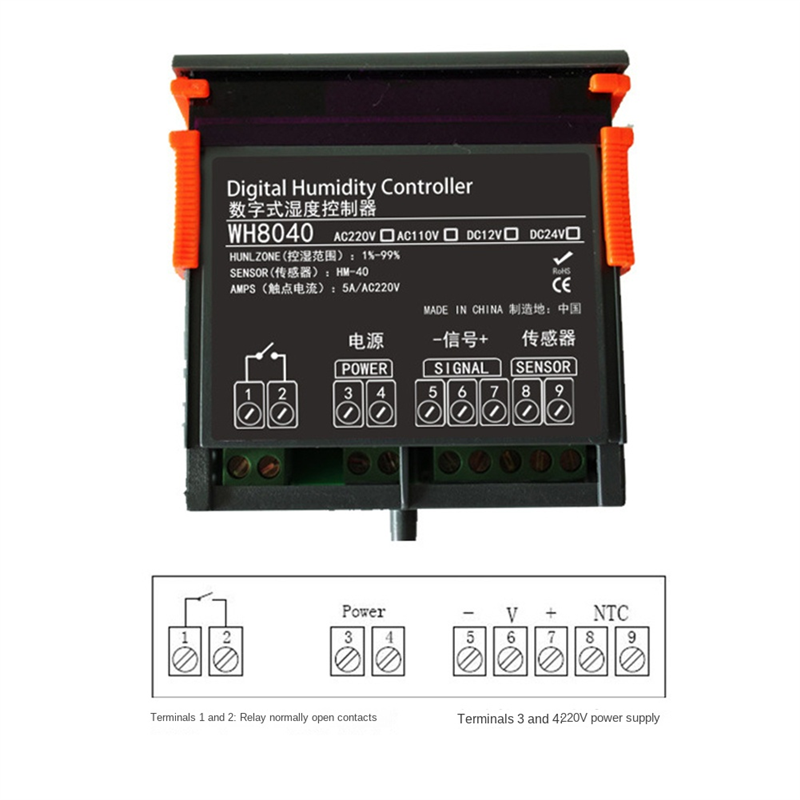 WH8040 Digital Humidity Controller 1-99% 220V. 