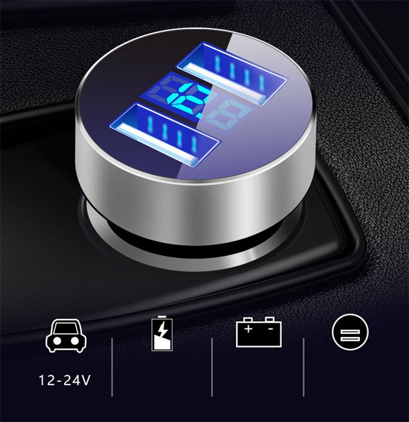 【happy one】Type-C USB Charging Cable Phone Adapter For Samsung A12 A42 A50 A71 A51 3.1A Fast Charging Dual USB Charger. 