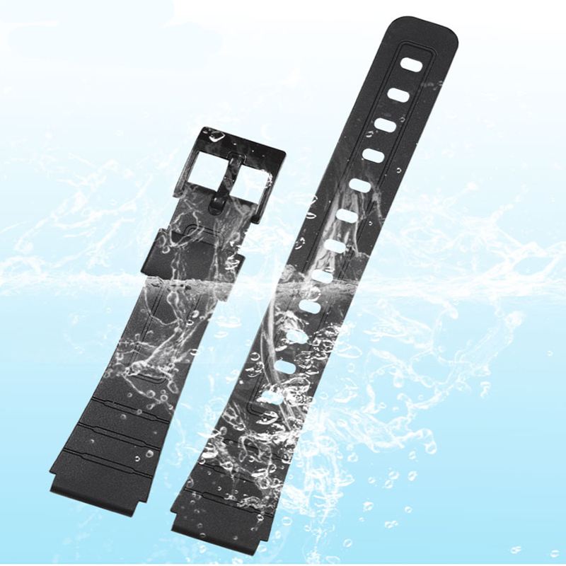 Watch Band Replacement Strap For Casio F-91W-1 F91WM F-84W F-94W A168w A158 AE-1200 1300 Black Resin Plastic Wrist Watchstrap with Pins. 