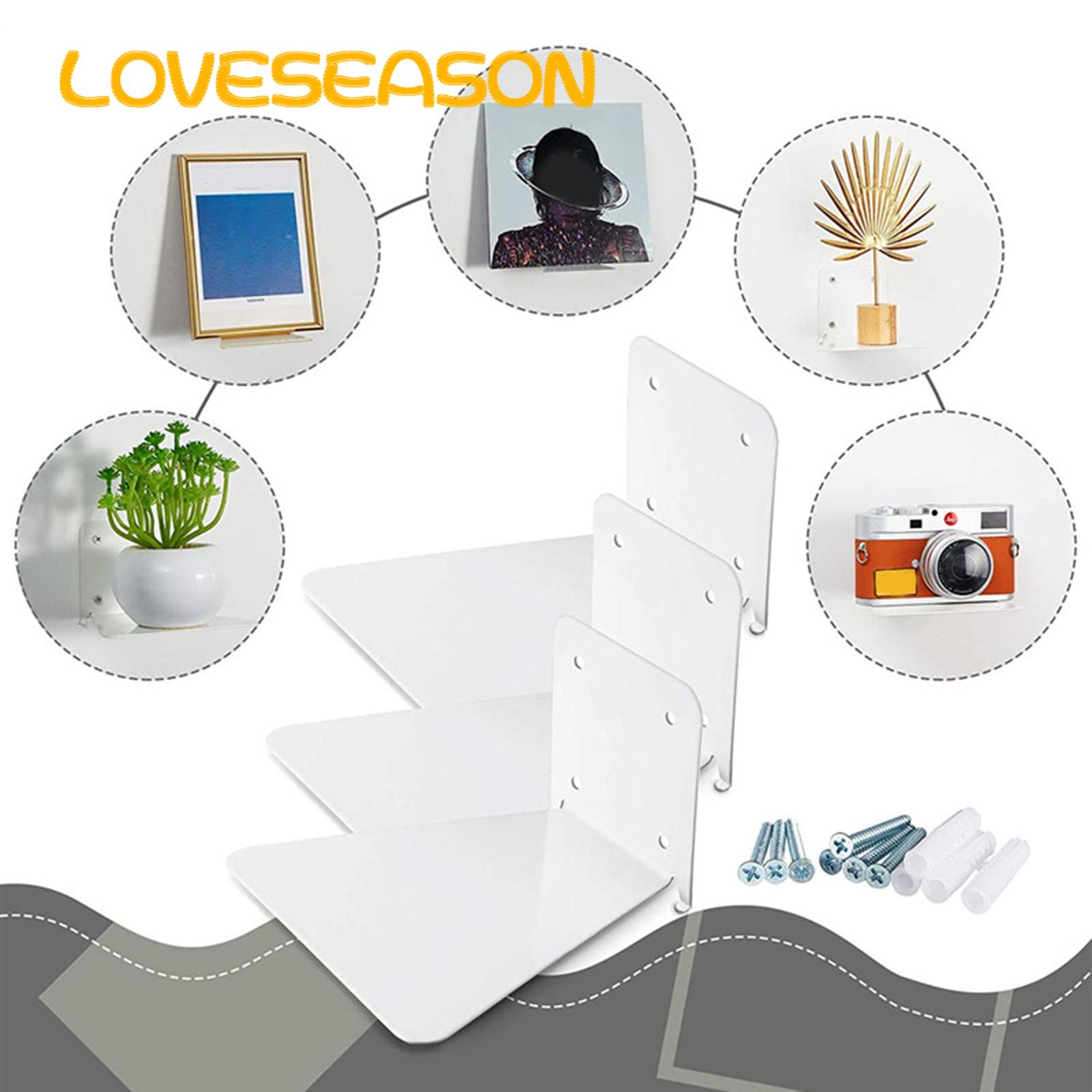 Iron Floating Bookshelf 3pcs Floating Bookshelves Invisible Wall Mounted Shelves for Small Spaces Floating Bookshelves for Awkward Walls. 