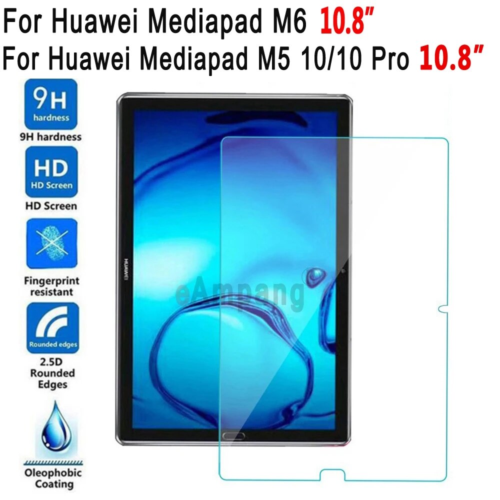 【3C VictoryEagle】Tempered Glass for Huawei Mediapad M5 Pro M6 10.8 Protective Film Tablet Protector for Huawei M5 10 Pro 10.8 M6. 