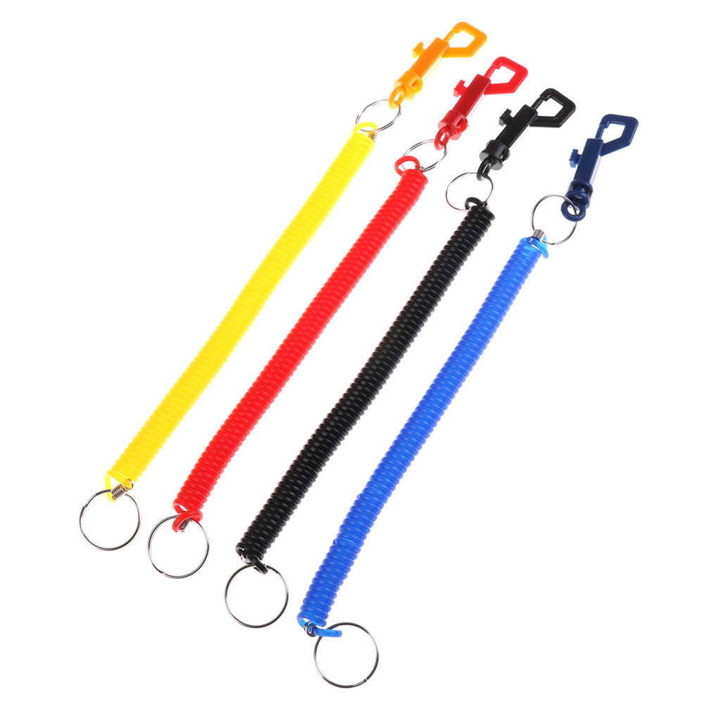 Coil Spring Spring Keychain Lightweight Colorful Stretchy Coil Key Ring Elastic P Buckle Stretchy Key Chain for Activities Use Key Organization Gift Option Fashion. 