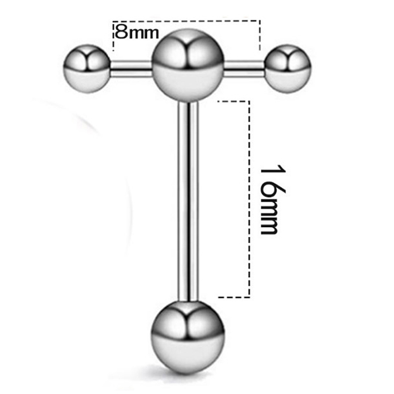 Tongue Rings Removable Ball Tongue Barbell Slave Ring Piercing Barbell Piercing SEVICH. 