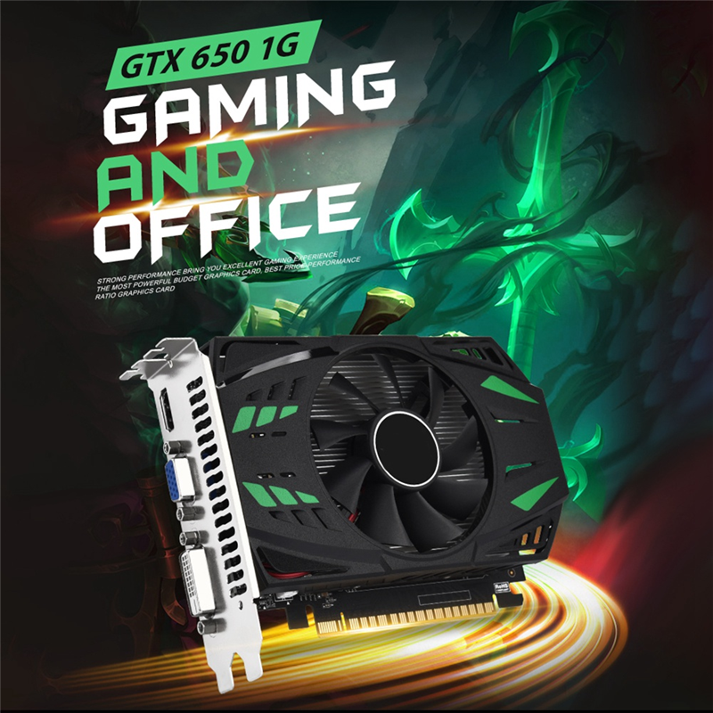 GTX 650 1GB GDDR5 Graphics Card 128 Bit 1059MHz 1250 MHz 28 Nm PCle X16 2.0 VGA+HD+DVI Video Card Easy to Use Easy to Replace. 