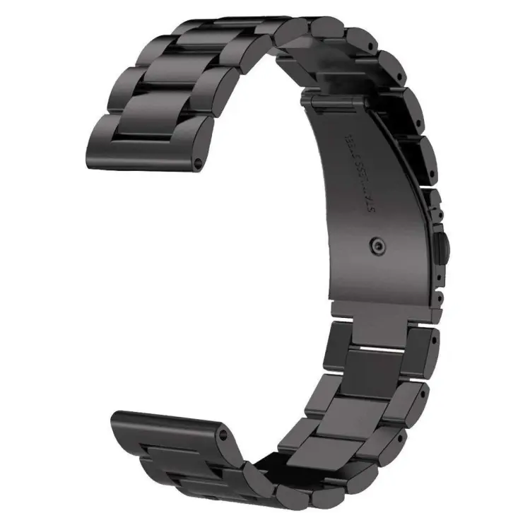 Black 22MM Width Stainless Steel Band For Samsung Gear S3