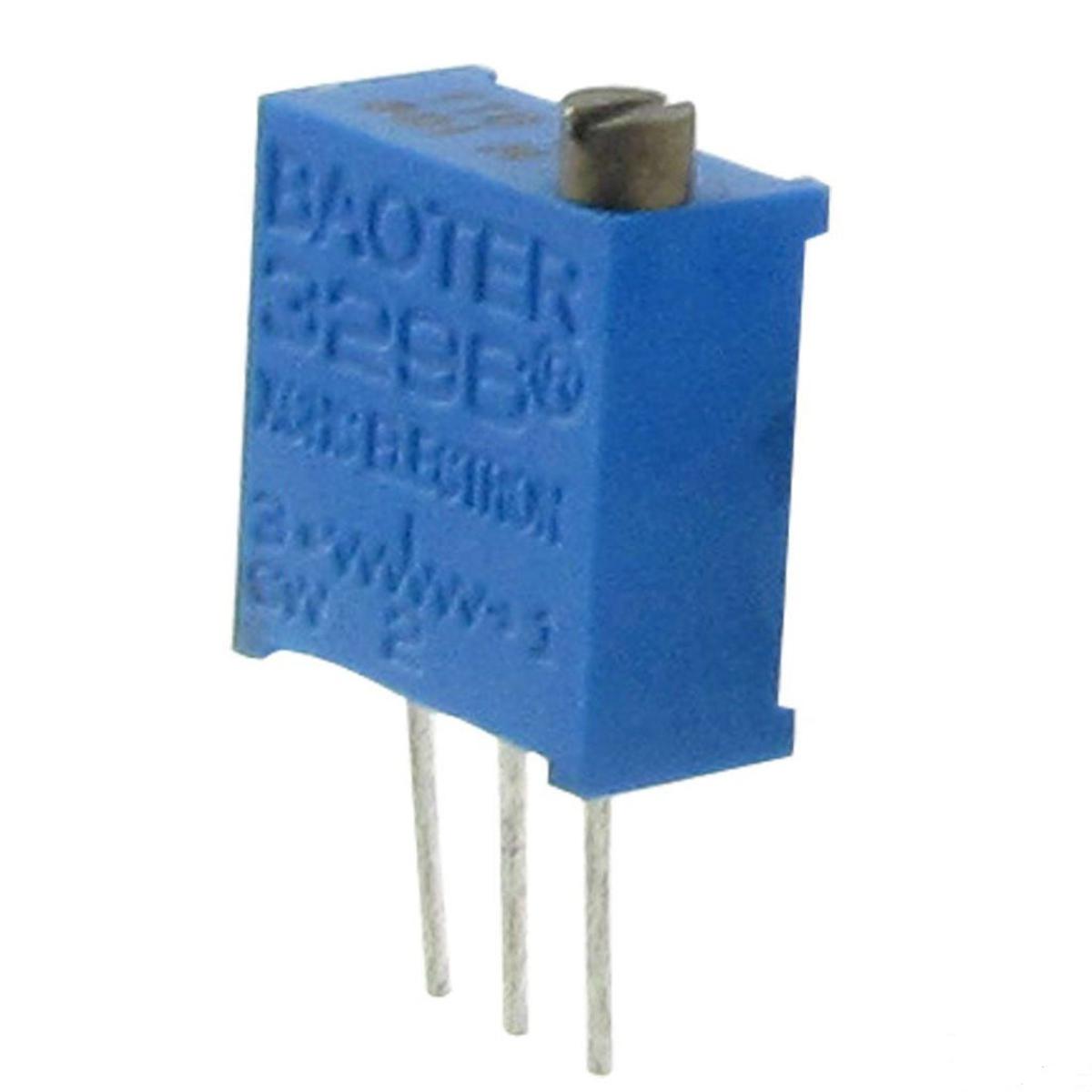 3Pcs- 3296 104 Square Cermet 100K Ohm 1/2W Vertical Potentiometer Variable Resistors 3 Pin 100K Ohm Trimpot Trimmer 104 Potentiometer 25 Turn 3 Pin 3296 Adjustment Trim Pot Electronics Circuitry & Parts