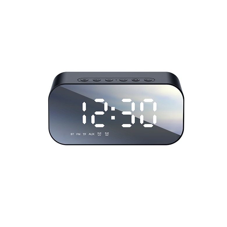 HAVIT M3 Portable Bluetooth Speaker Alarm Clock Wireless LED Display Temperature With FM Radio Support Aux TF USB Music Player - Speaker. 