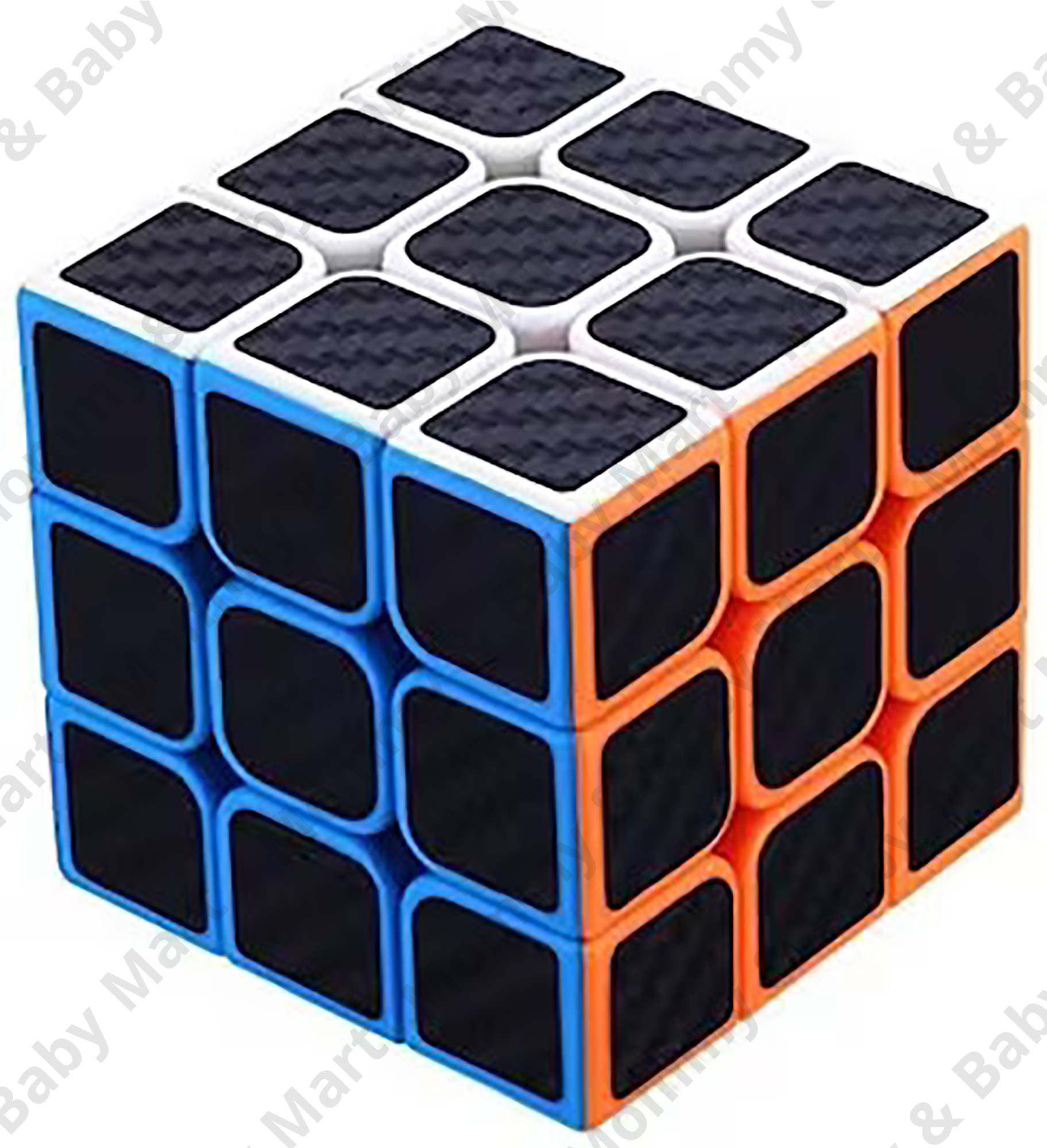 Emob High Speed Stickerless 3x3 Neon Colors Magic Rubik Cube Puzzle Toy (5.5cm). 