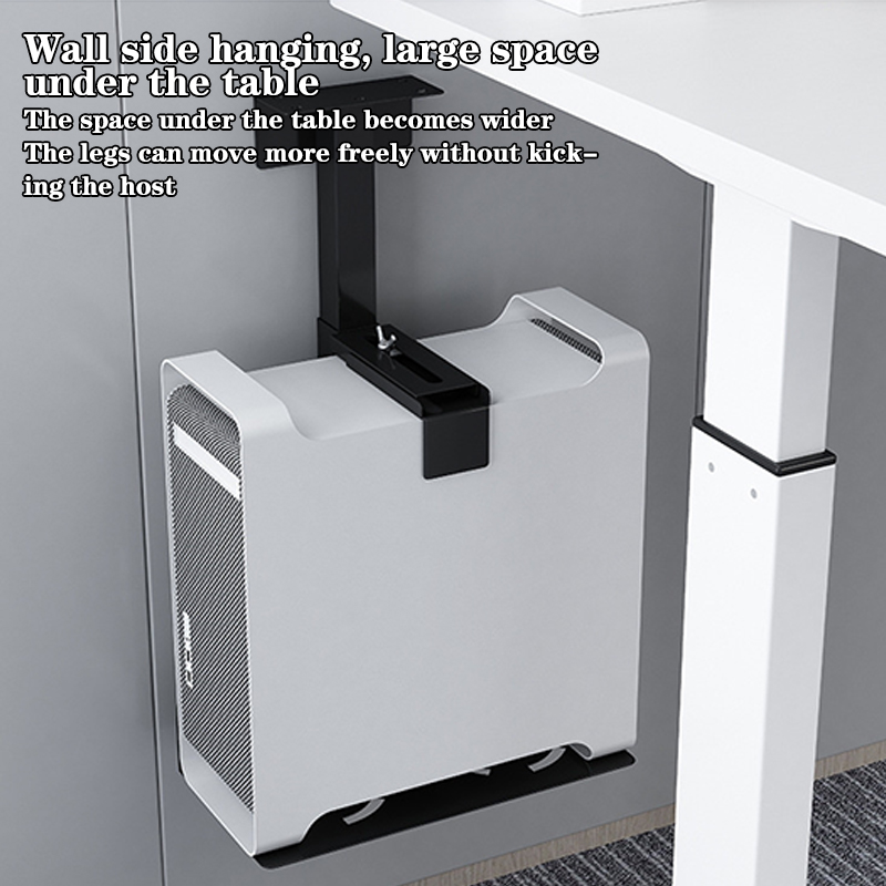 Universal PC Case Holder Under Desk Wall Side CPU Stand Lift Adjustable Computer. 