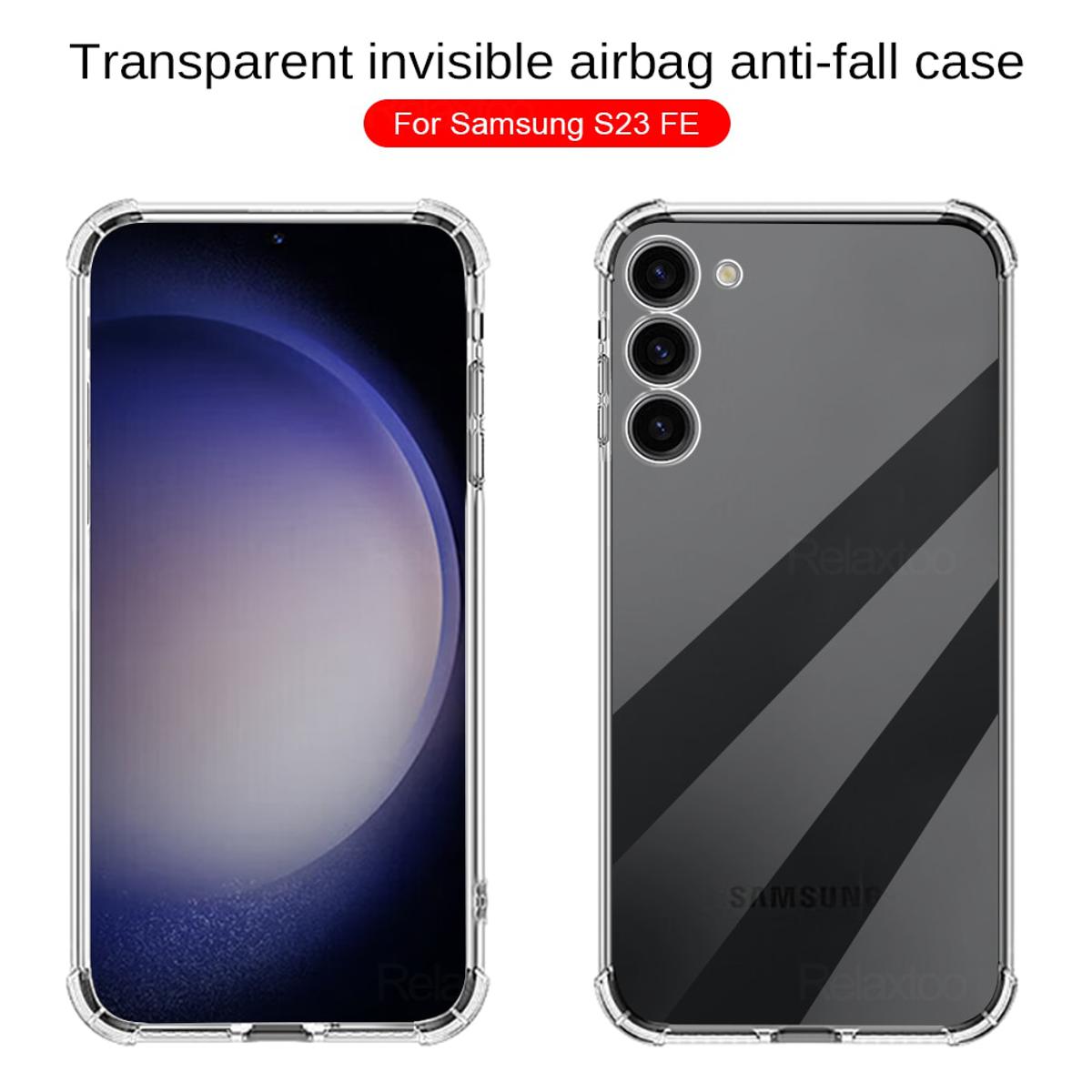For Samsung Galaxy S23 FE 5G Anti Drop Phone Case Protector Cover Back Full Protective Shell for Samsung S23 FE Galaxy S23FE Case Soft Silicone Clear Cover Fully Cover Phone Case