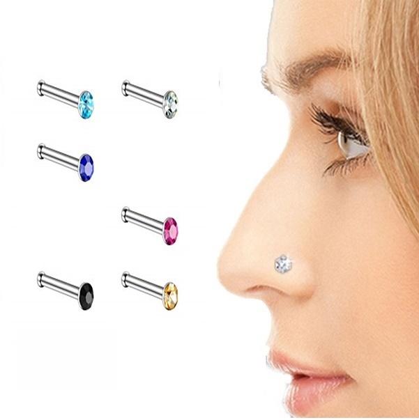Nose Studs Rings Crystal Nose Piercing Jewelry- Pcs
