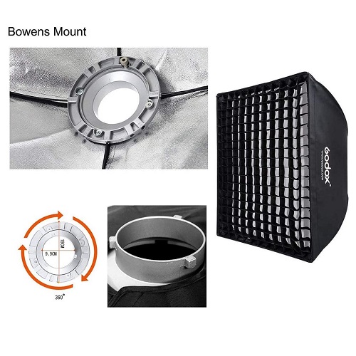 Godox SB-BW 60*60cm Bowens Mount Softbox For Studio Strobe & LED Video Lights. 