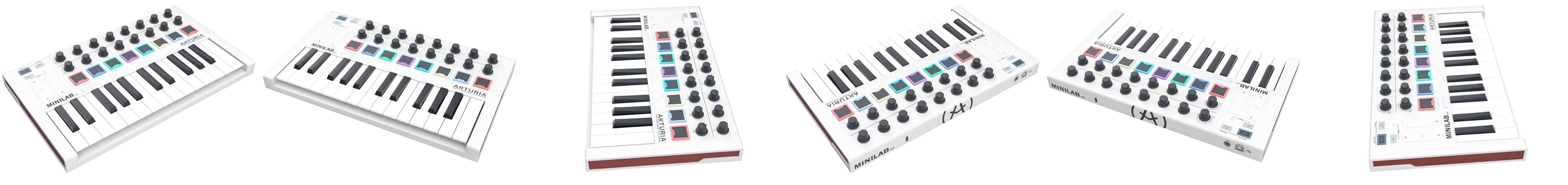 Arturia - MiniLab MkII - Portable MIDI Controller for Music Production - 25 Keys, 8 Multi-Color Pads. 