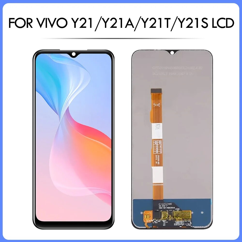 100% Test For Vivo Y01 Y02s Y21a Y21G Y21T Y21E LCD Display Touch Screen Digitizer Replacement For Vivo Y21 V2111 Y21S V2110 LCD. 