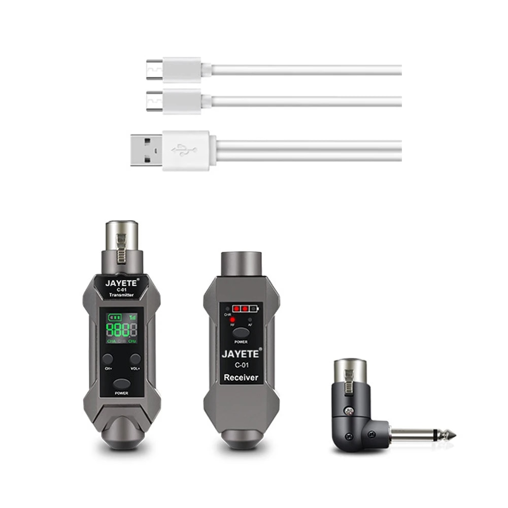 Microphone Wireless System Mic Wireless Transmitter Receiver for Mixer Recorder. 