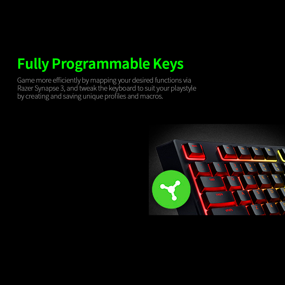 Razer Ornata V2 Wired Keyboard RGB Gaming Keyboard with Hybrid Mecha-membrane Switch Multimedia Keys Razer Chroma RGB Wrist Rest. 
