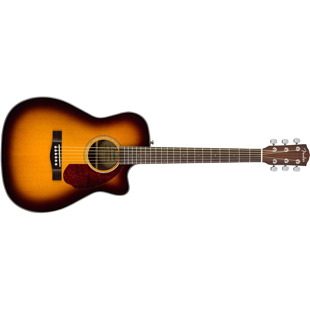 Fender CC-140SCE Acoustic-Electric Guitar with Case - Concert Body Style - Sunburst. 